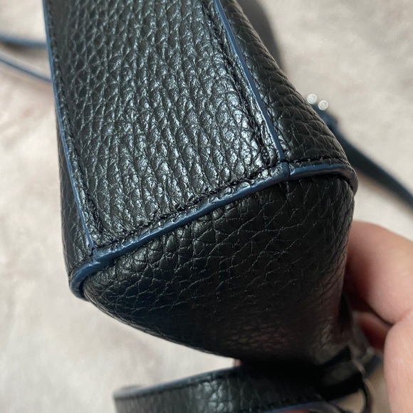 Lodis Navy Leather Crossbody Bag - Picture 8 of 8